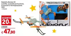 Radiofly -  Akutan 32 2.4 Ghz, Custodia Porta Drone, 8 Funzioni E Fermoposizione