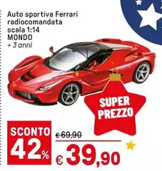 Mondo natura - Auto Sportiva Ferrari Radiocomandata Scala 1:14