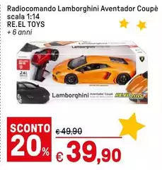 Re.el toys - Radiocomando Lamborghini Aventador Coupé Scala 1:14