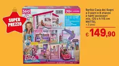 Mattel - Barbie Casa Del Sogni A 3 Piani 8 Starnze E Tanta Accesorios Mist.