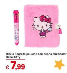 Hello Kitty - Diario Segreto Peluche Con Penna Multicolor 