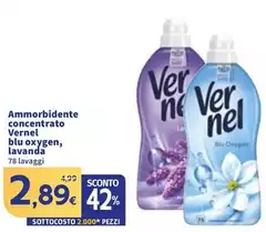 Vernel - Ammorbidente Concentrato Blu Oxygen, Lavanda