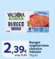 Valsoia - Burger Vegetariano Classico Valsoia - Burger Vegetariano Classico