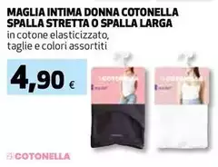 Cotonella - Maglia Intima Conna  Spalla Stretta O Spalla Larga