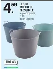 Cesto Polipropilene Flessibile Cesto Polipropilene Flessibile