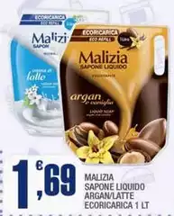 Malizia - Sapone Liquido Argan/Latte Ecoricarica Malizia - Sapone Liquido Argan/Latte Ecoricarica