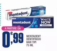 Mentadent - Dentifricio Mentadent - Dentifricio