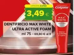 Colgate - Dentifricio Max White Ultra Active Foam