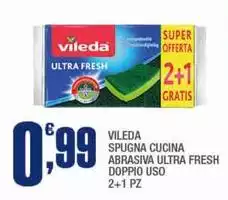 Vileda - Spugna Cucina Abrasiva Ultra Fresh Doppio Uso