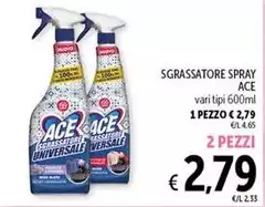 Ace - Sgrassatore Spray