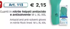 Guanti In Nitrile Felpati Antiacido E Antisolvente