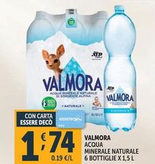 Valmora - Acqua Minerale Naturale 6 Bottiglie Valmora - Acqua Minerale Naturale 6 Bottiglie