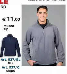 Felpa Mezza Zip