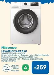 Hisense - Lavatrice Slim 7 Kg WFQP701219VM