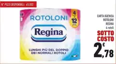 Regina - Carta Igienica Rotoloni Regina - Carta Igienica Rotoloni