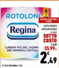 Regina - Carta Igienica Rotoloni Regina - Carta Igienica Rotoloni