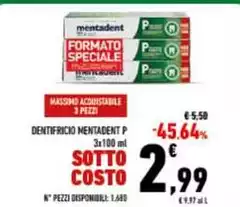 Mentadent - Dentifricio P Mentadent - Dentifricio P