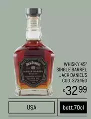 Whisky 45° Single Barrel Jack Daniel's Whisky 45° Single Barrel Jack Daniel's