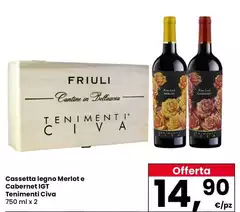 Tenimenti civa - Cassetta Legno Merlot E Cabernet IGT