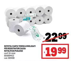 Rotofoli Carta Termica Omologati Per Registratori Cassa Rotolífico Pugliese