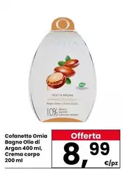 Omia - Cofanetto Bagno Olio Di Argan 400 Ml, Crema Corpo 200 Ml