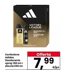 Adidas - Confezione Deodorante Spray + Doccia Adidas - Confezione Deodorante Spray + Doccia