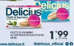 Delicius - Filetti Di Sgombro Al Naturale/in Olio D'oliva