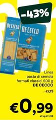 De Cecco - Linea Pasta Di Semola Formati Classici