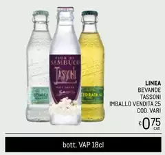 Lines - Bevande Tassoni Imballo Vendita 25 Cod.
