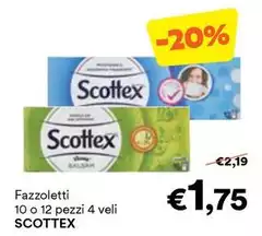 Scottex - Fazzoletti 10 O 12 Pezzi 4 Veli Scottex - Fazzoletti 10 O 12 Pezzi 4 Veli