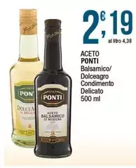 Ponti - Aceto Balsamico/Dolceagro Condimento Delicato