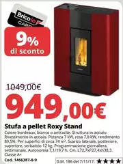 Brico Io - Stufa A Pellet ROXY Stand