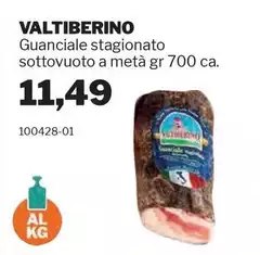 Valtiberino - Guanciale Stagionato Sottovuoto A Metà Valtiberino - Guanciale Stagionato Sottovuoto A Metà