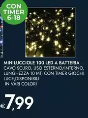 Luce - Minilucciole 100 Led A Batteria Luce - Minilucciole 100 Led A Batteria