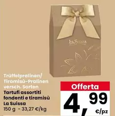 La suissa - Tartufi Assortiti Fondenti E Tiramisù
