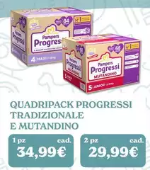 Pampers - Quadripack Progressi Tradizionale E Mutandino