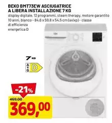 Beko - Bmt73ew Asciugatrice A Libera Installazione 7 Kg