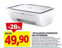 HP - Hp Dj2822e Stampante Multifunzione HP - Hp Dj2822e Stampante Multifunzione