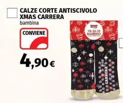 Carrera - Calze Corte Antiscivolo Xmas Carrera - Calze Corte Antiscivolo Xmas