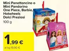 Dolci Preziosi - Mini Panettoncino O Mini Pandorino One Piece, Barbie, Hot Wheels Dolci Preziosi - Mini Panettoncino O Mini Pandorino One Piece, Barbie, Hot Wheels