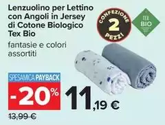 Bio & te - Lenzuolino Per Lettino Con Angoli In Jersey Di Cotone Biologico Bio & te - Lenzuolino Per Lettino Con Angoli In Jersey Di Cotone Biologico