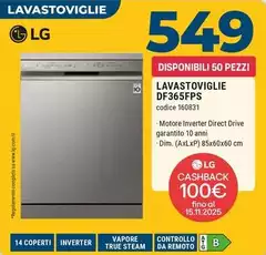 LG - DF365FPS Lavastoviglie Libera Installazione 14 Coperti B