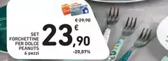 Set Forchettitine Per Dolce Peanuts Set Forchettitine Per Dolce Peanuts