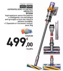 Dyson - Aspirapolvere V15 Detect Absolute Dyson - Aspirapolvere V15 Detect Absolute