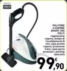 Polti - Pulitore A Vapore Smart 30S