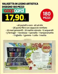 Maxi - Valigetta In Legno Artistica Disegno 180 Pezzi