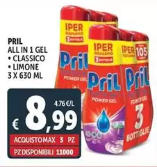 Pril - All In 1 Gel Classico/Limone Pril - All In 1 Gel Classico/Limone