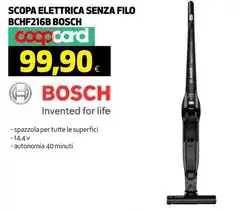 Bosch - Scopa Elettrica Senza Filo Bchf216b Bosch - Scopa Elettrica Senza Filo Bchf216b