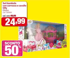 Globo - Set Bambola Con Carrozza E Cavallo Globo - Set Bambola Con Carrozza E Cavallo