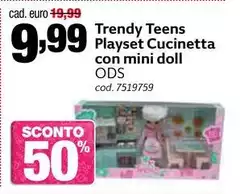 Ods - Trendy Teens Playset Cucinetta Con Mini Doll